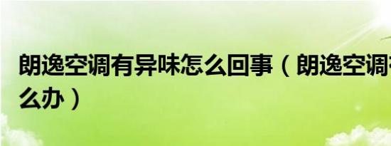 朗逸空调有异味怎么回事（朗逸空调有异味怎么办）