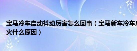 宝马冷车启动抖动厉害怎么回事（宝马新车冷车启动抖动熄火什么原因）