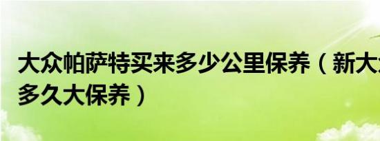 大众帕萨特买来多少公里保养（新大众帕萨特多久大保养）