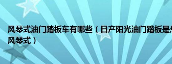 风琴式油门踏板车有哪些（日产阳光油门踏板是悬吊式还是风琴式）