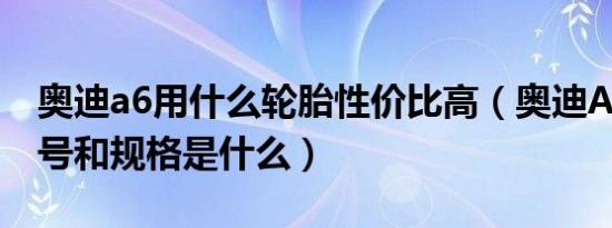 奥迪a6用什么轮胎性价比高（奥迪A6轮胎型号和规格是什么）