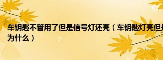 车钥匙不管用了但是信号灯还亮（车钥匙灯亮但是不管用是为什么）