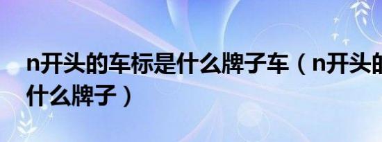 n开头的车标是什么牌子车（n开头的车标是什么牌子）