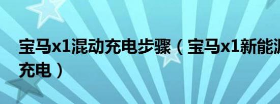 宝马x1混动充电步骤（宝马x1新能源车怎么充电）