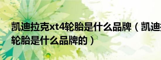 凯迪拉克xt4轮胎是什么品牌（凯迪拉克xt4轮胎是什么品牌的）