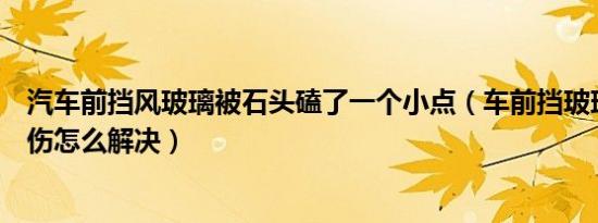 汽车前挡风玻璃被石头磕了一个小点（车前挡玻璃被石头磕伤怎么解决）