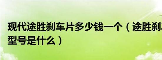 现代途胜刹车片多少钱一个（途胜刹车片品牌型号是什么）