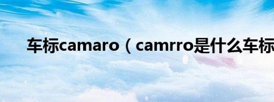 车标camaro（camrro是什么车标志）