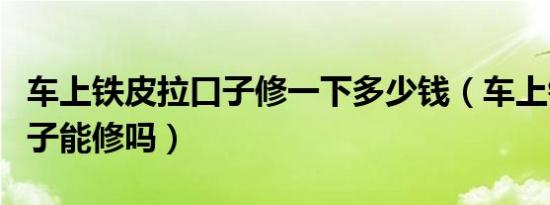 车上铁皮拉口子修一下多少钱（车上铁皮拉口子能修吗）